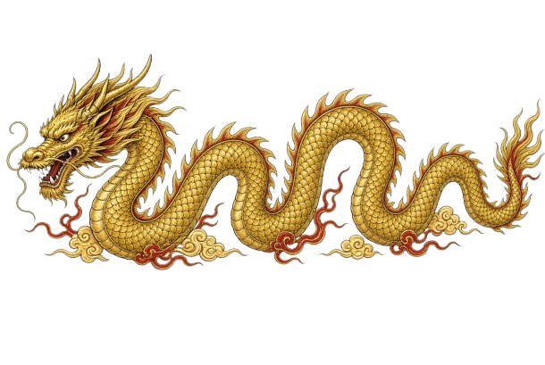 LuckyDragon88.ph golden Chinese dragon logo